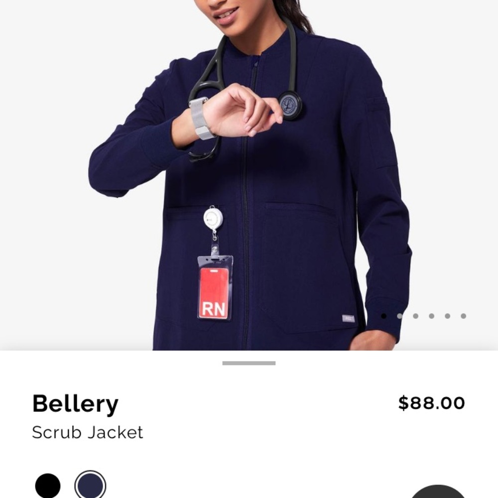 Figs Ballery Medium scrub jacket navy